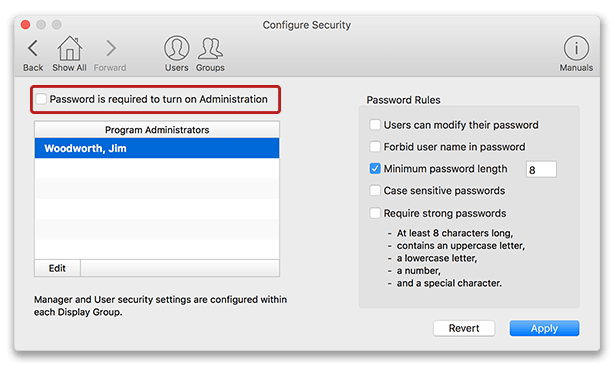 Disabling Administrator Password