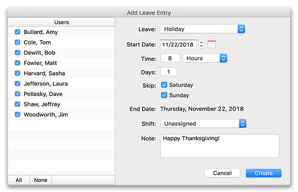 Adding holiday leave in Virtual TimeClock