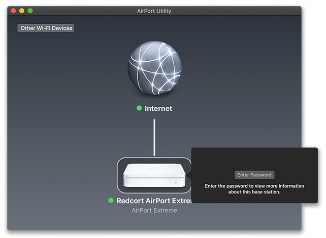 AirPort Utility in macOS
