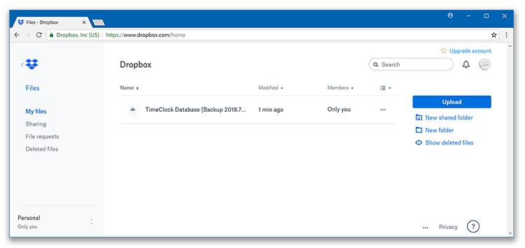 Dropbox Sync Web