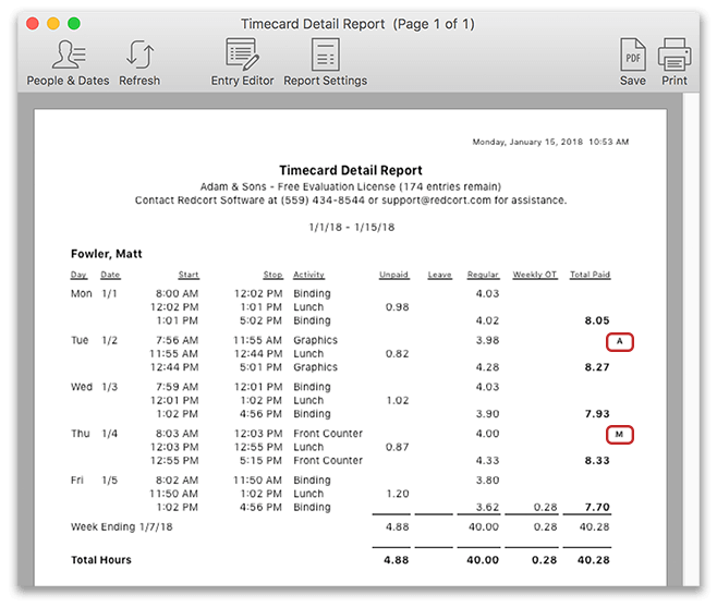 Virtual TimeClock Manual Entries