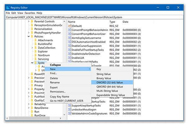 Windows Registry Edit