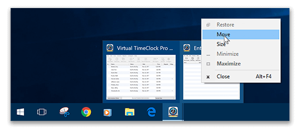 Virtual TimeClock in Windows Taskbar