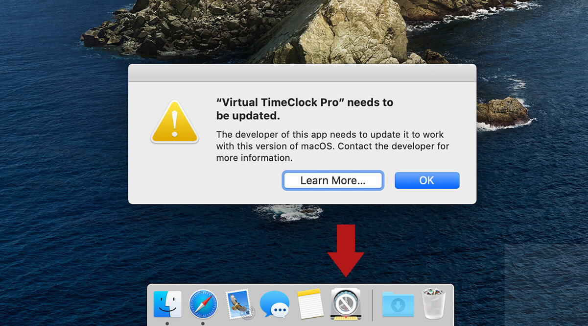 Virtual TimeClock & macOS Catalina Blog