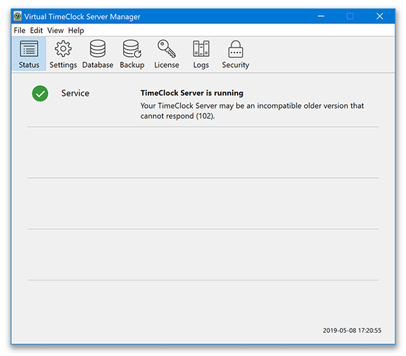 Server Manager cannot cannot respond error 102