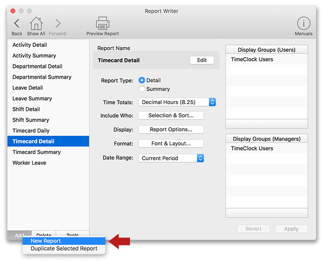 Creating a new custom report