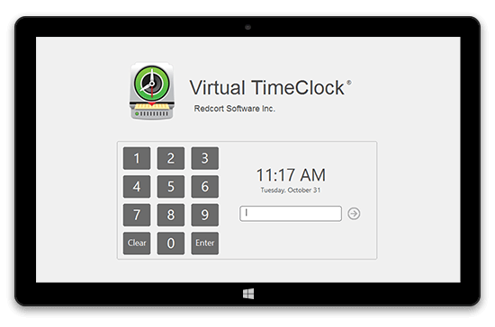 Virtual TimeClock PIN Tablet