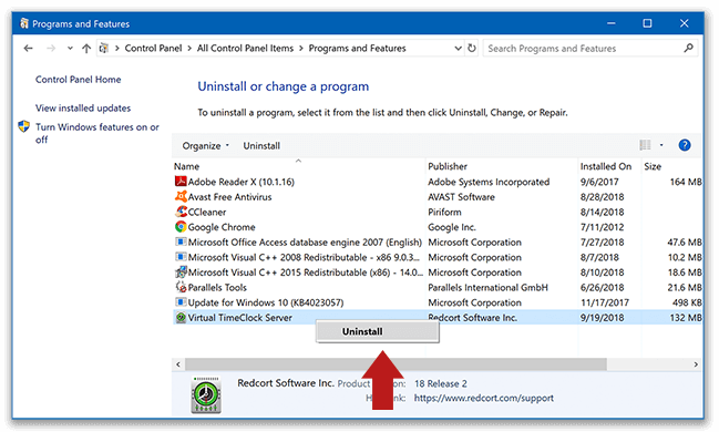 Uninstalling Network Edition Server in Windows