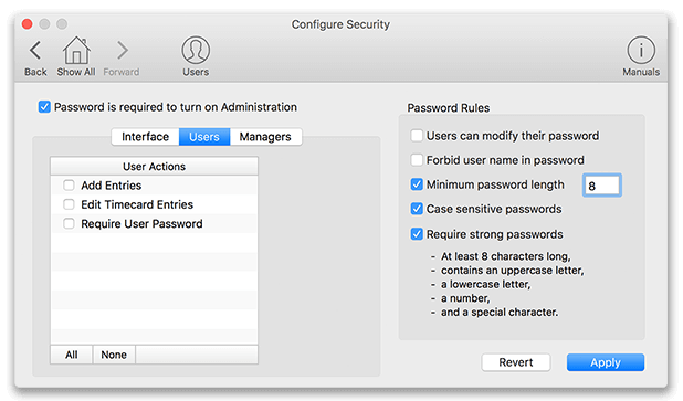 Basic Edition Security Settings