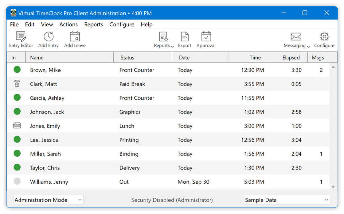 Network Admin In And Out Board