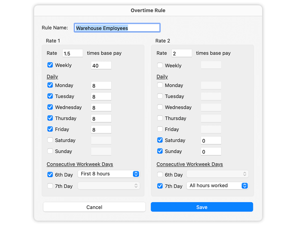Overtime Rule Settings 1
