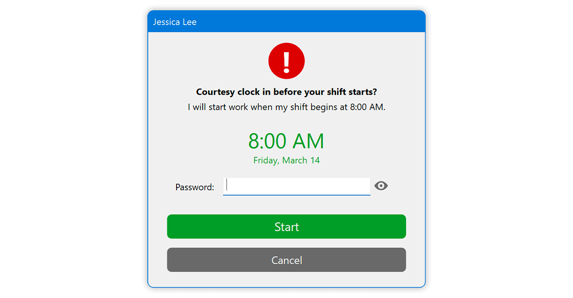 Courtesy Clock In 1