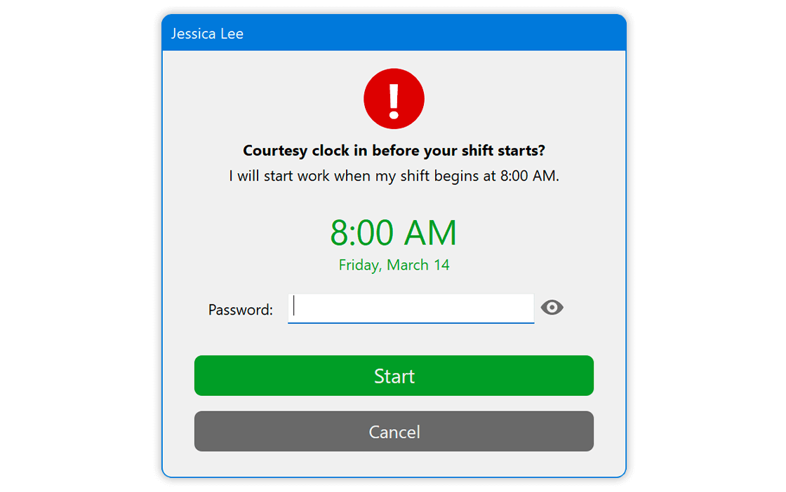 Courtesy Clock In 2