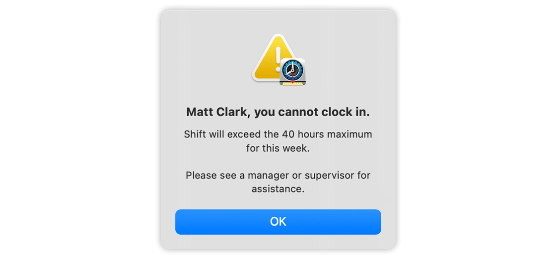 Restrict Overtime Clock In 1