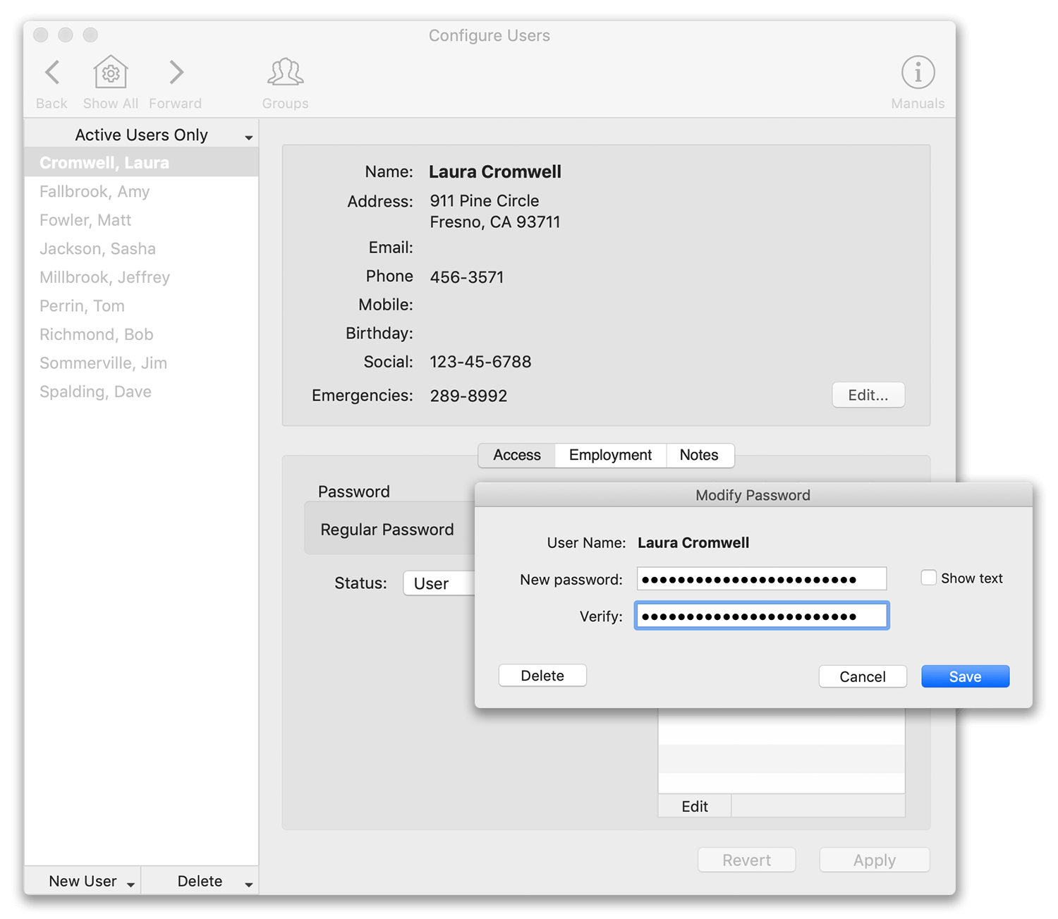 Scanning barcode password