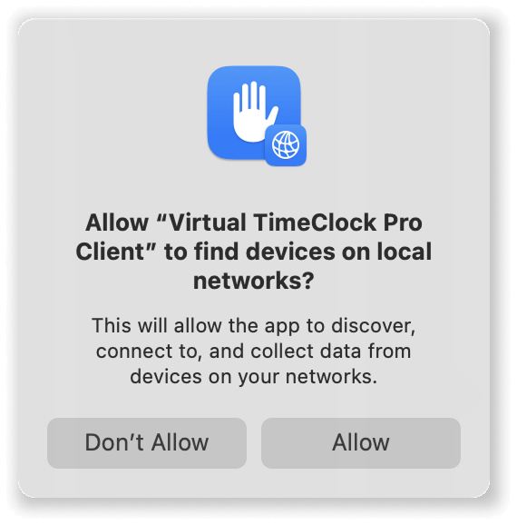 allow local network access mac