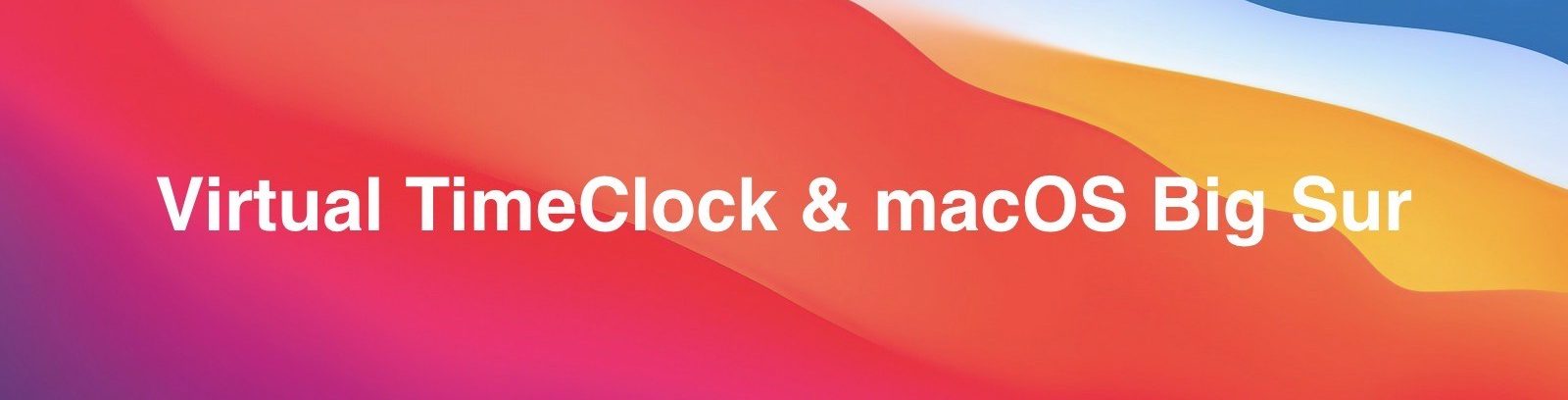 Virtual TimeClock & macOS Big Sur