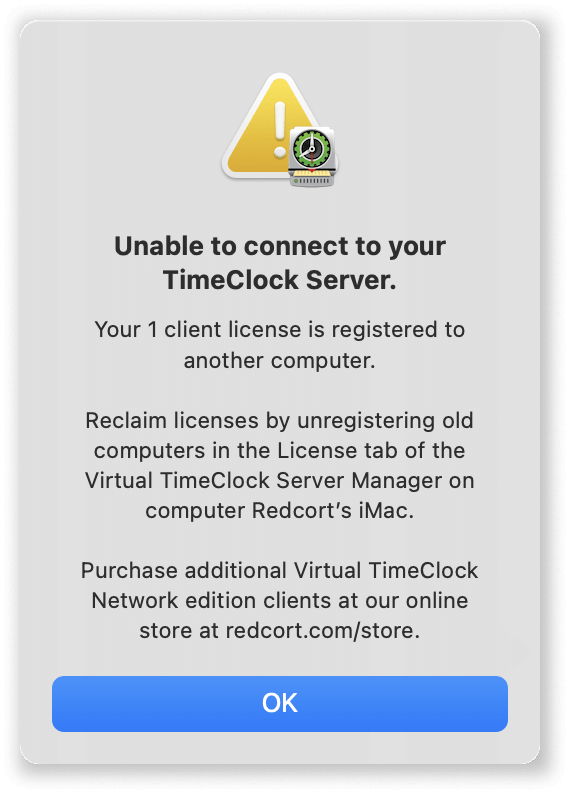 Out of client licenses