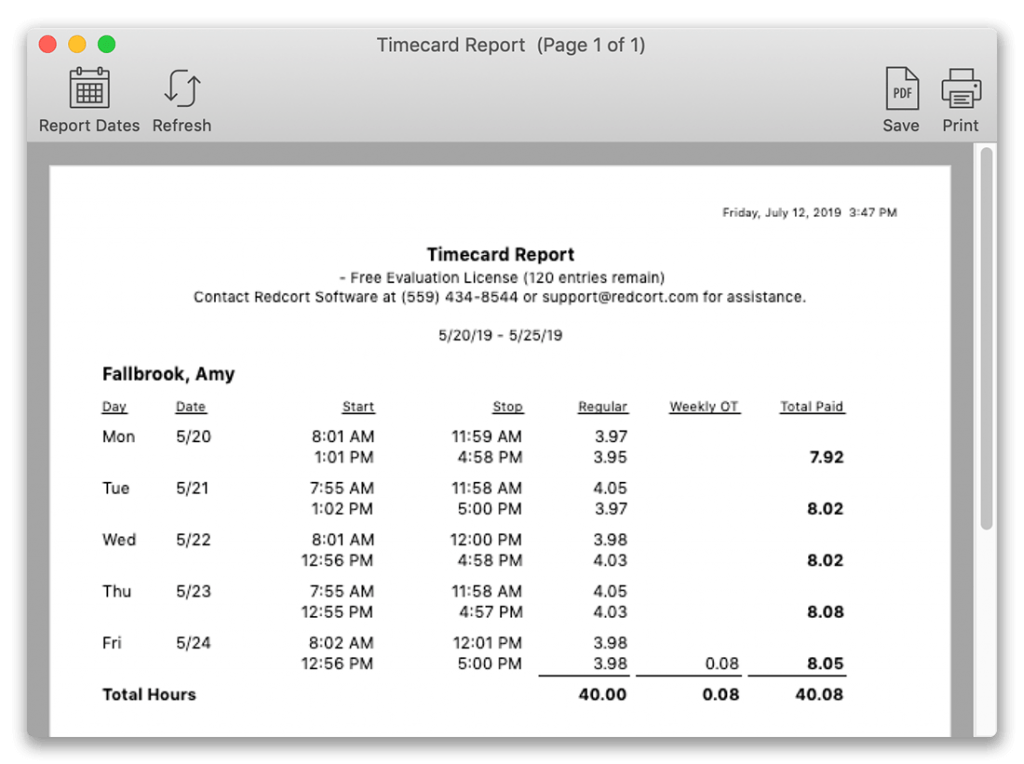 small business time clock software network