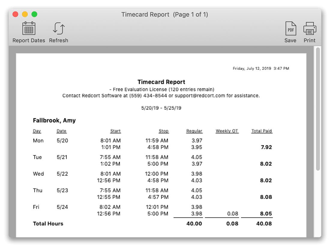 Virtual TimeClock Basic Simple Employee Time Clock Program